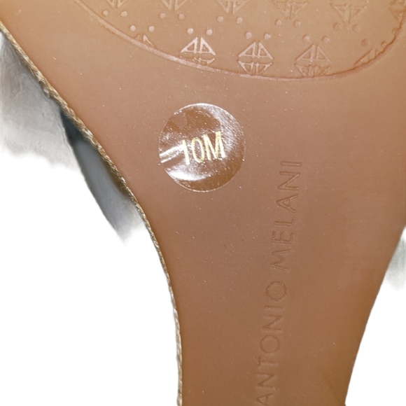 Antonio Melani Gold Wedge Peep Toe Heels 10